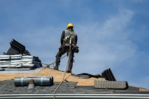 Professional Gutter Installation technician working in Bushwood, MD